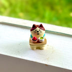 Japanese Sakura Matcha Cat Figurine