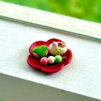 Japanese Sakura Matcha Cat Figurine
